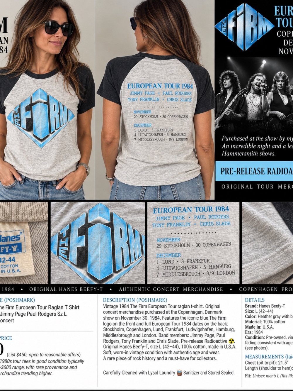 The Firm 1984 European Tour ULTRA RARE. Unisex. Made in 🇺🇸